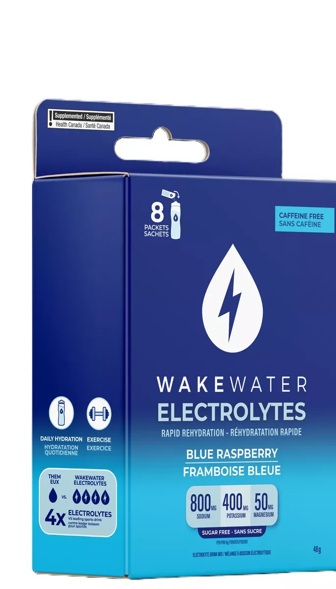 WakeWater - Blue Raspberry Electrolytes (8 - 6g Sachets)