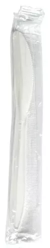 White Individually Wrapped Medium Knives (1000 Per Case) (jit)