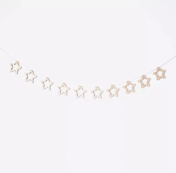 Wooden Star Garland