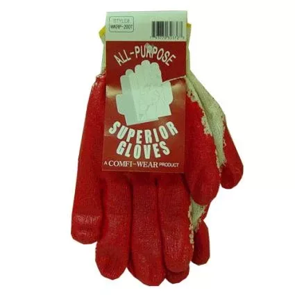 Working Gloves Red Palm (10 Pairs Per Bag)