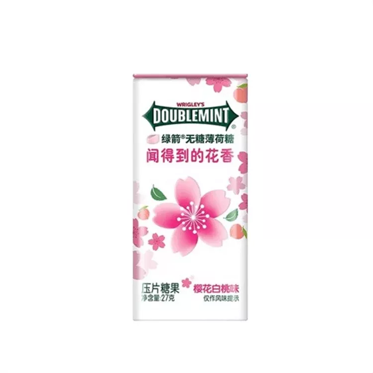 Wrigley Doublemint Cherry Blossom and White Peach.
