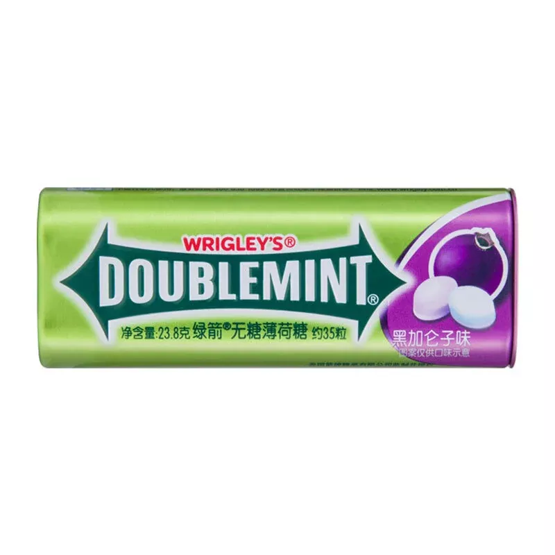 Wrigley's DoubleMint Sugarfree Mints Blackcurrant Flavor 23.8g
