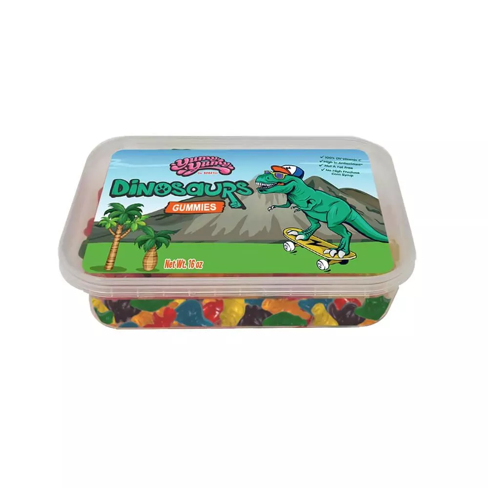 Yumy Yumy Dinosaur Gummies: 1LB Tub