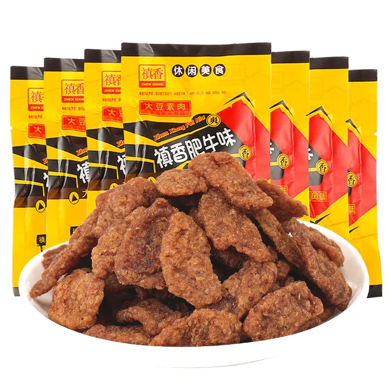 Zhen Xiang Beef-Flavored Dried Tofu Snacks 10 Pack 180g