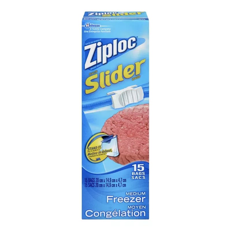 Ziploc Easy Zipper Medium Freezer Bags (12-15's) (jit)